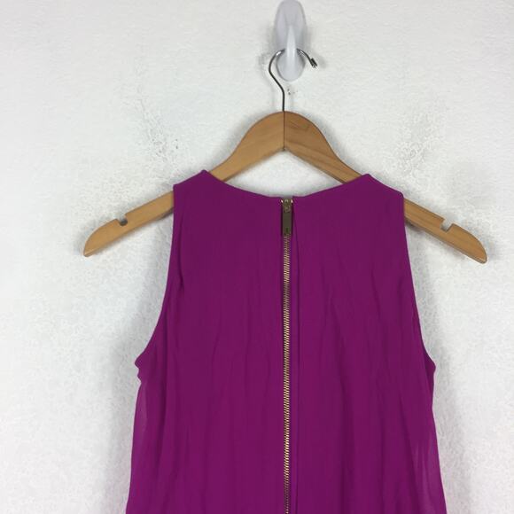 Ted Baker Locie Sheer Asymmetric Chiffon Overlay Mini Dress Small Cocktail Sheer - Picture 11 of 13